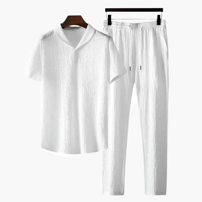 Herren Set Poloshirt mit Hose aus weicher Baumwolle Herren Set Poloshirt mit Hose aus weicher Baumwolle Eldenmark 