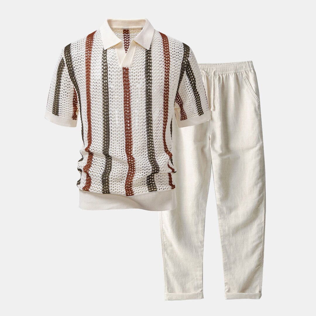 Herren Set Sommerhemd mit Hose Atmungsaktiv Herren Set Sommerhemd mit Hose Atmungsaktiv Eldenmark 