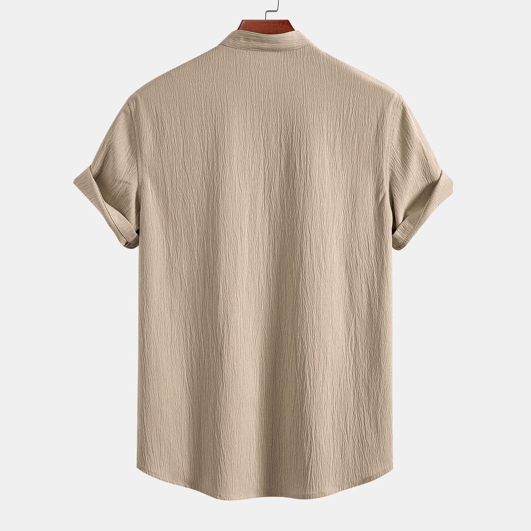Herren Set Stehkragenhemd mit Leinenhose Herren Set Stehkragenhemd mit Leinenhose Eldenmark 