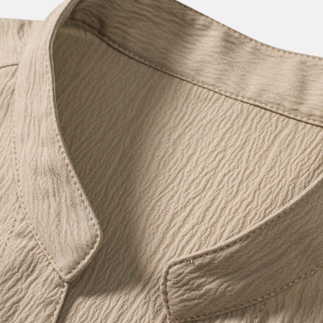 Herren Set Stehkragenhemd mit Leinenhose Herren Set Stehkragenhemd mit Leinenhose Eldenmark 