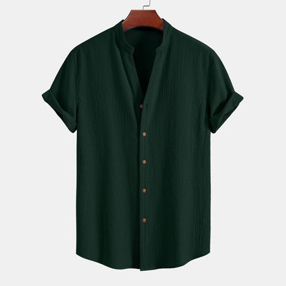 Herren Set Stehkragenhemd mit Leinenhose Herren Set Stehkragenhemd mit Leinenhose Eldenmark 