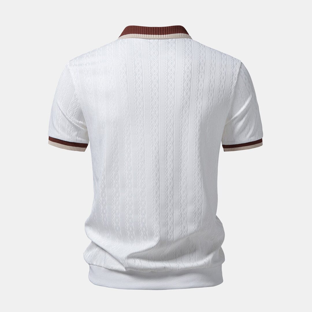 Herren Set Strickpolo mit Reißverschluss und Kontrastkante Herren Set Strickpolo mit Reißverschluss und Kontrastkante Eldenmark 