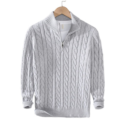 Herren Set Strickpullover Grau mit Zopfmuster Herren Set Strickpullover Grau mit Zopfmuster Eldenmark 