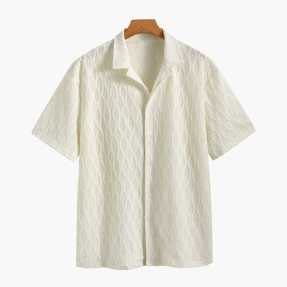 Herren Set Strukturhemd Creme mit Shorts Herren Set Strukturhemd Creme mit Shorts Eldenmark 