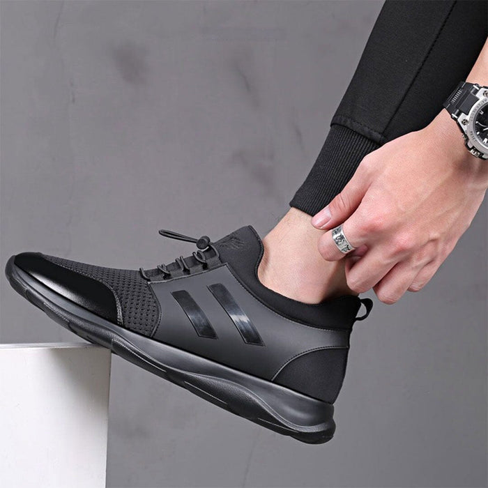 Herren Sneaker Allwetter Schwarz ohne Schnürsenkel