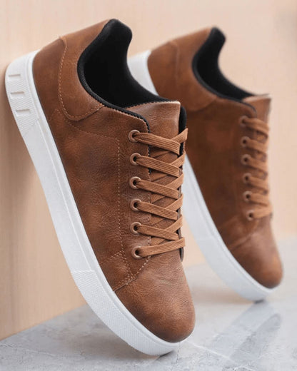 Klassische Ledersneaker Schuhe Eldenmark Marron 39 
