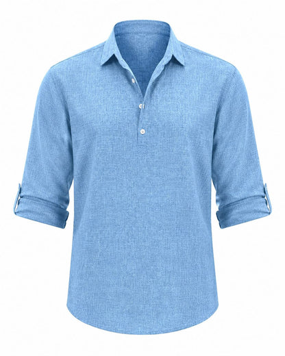 Klassisches Baumwollhemd Klassisches Baumwollhemd Eldenmark Blau S 