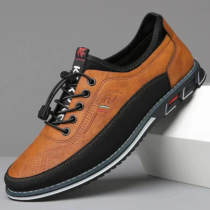 Lässige Lederschuhe Schuhe Eldenmark Marron 38 
