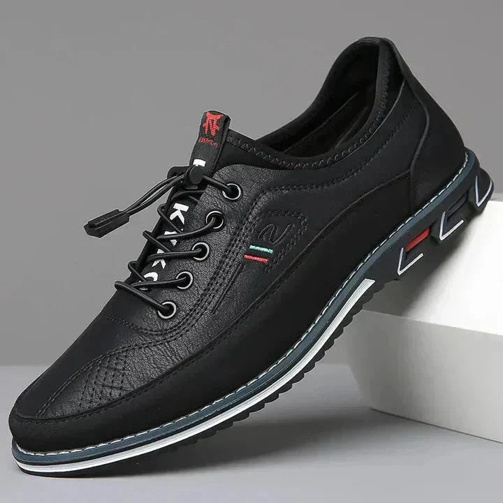 Lässige Lederschuhe Schuhe Eldenmark Noir 38 