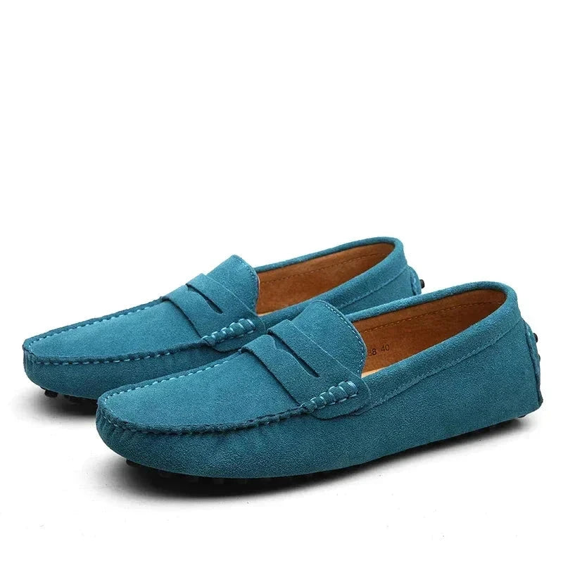 Lässige Wildleder-Loafer Schuhe Eldenmark Bleu clair 39 
