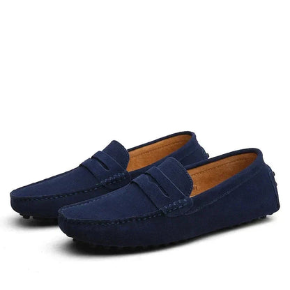 Lässige Wildleder-Loafer Schuhe Eldenmark Bleu marine 44 