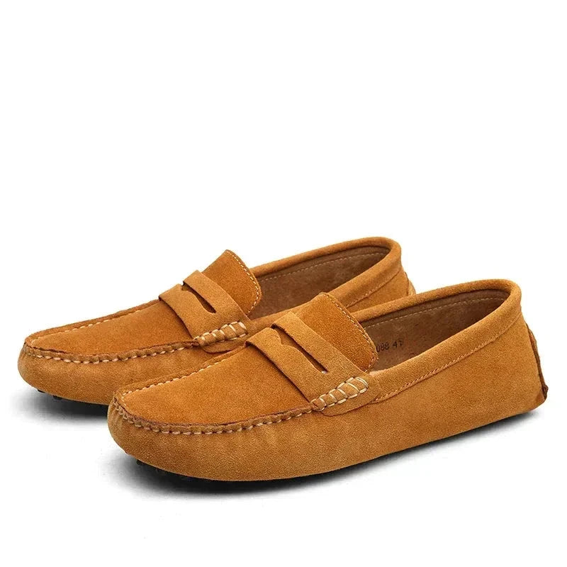 Lässige Wildleder-Loafer Schuhe Eldenmark Marron clair 38 