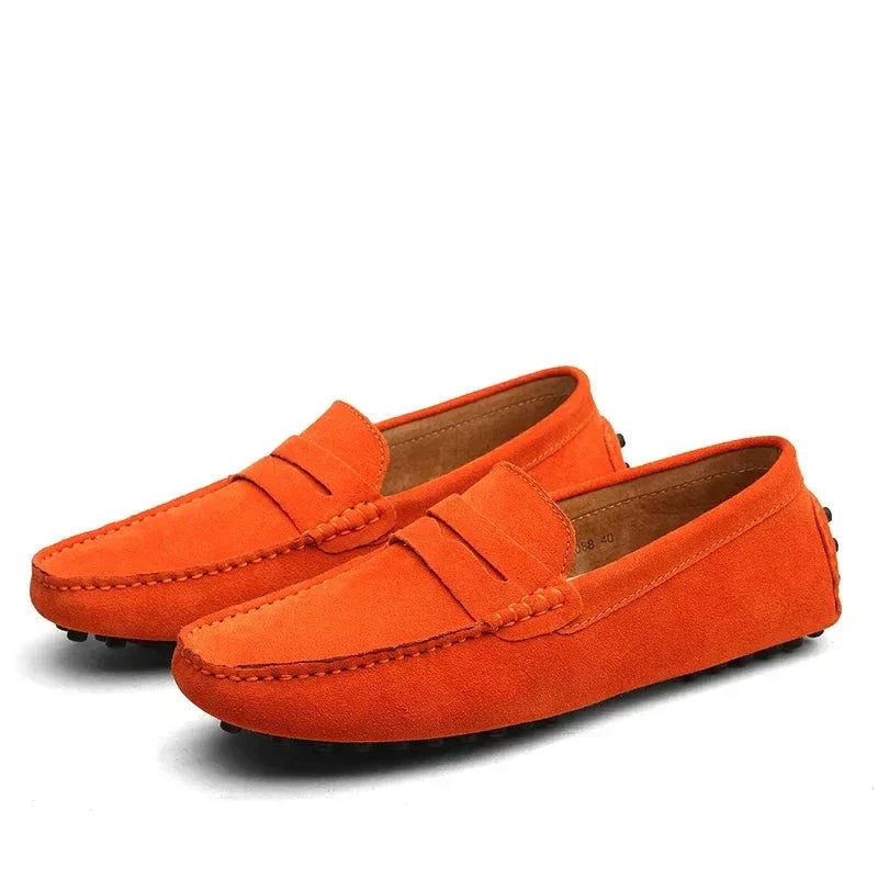 Lässige Wildleder-Loafer Schuhe Eldenmark Orange 38 