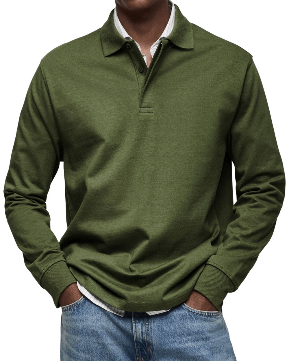 Lässiger Polo-Pullover Pullover Eldenmark Armée S 