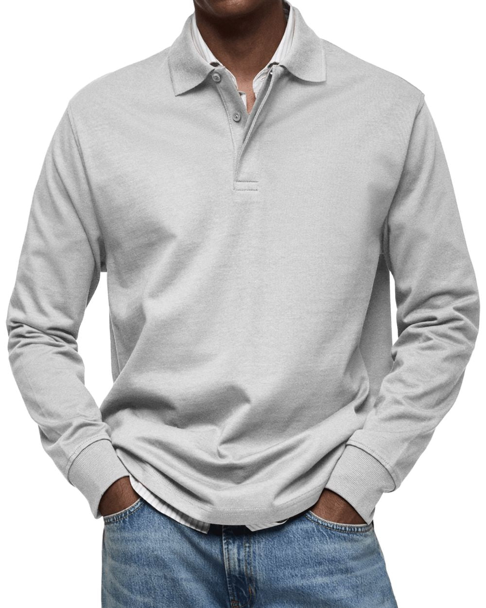 Lässiger Polo-Pullover Pullover Eldenmark Blanc S 