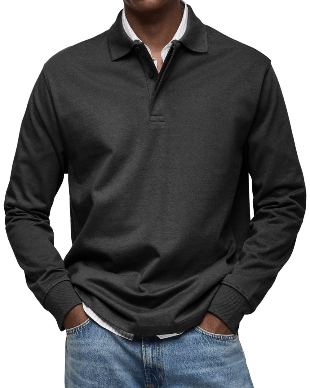 Lässiger Polo-Pullover Pullover Eldenmark Noir S 