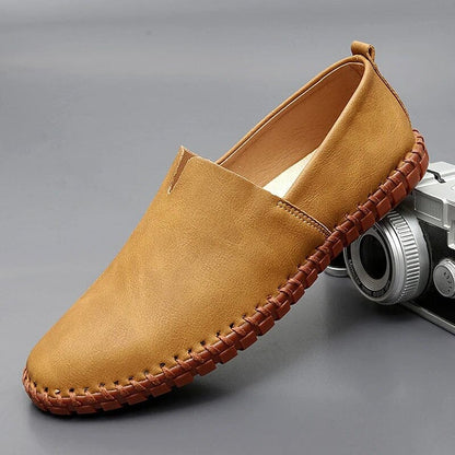 Leder-Loafer Santorin Schuhe Eldenmark Kaki 44 