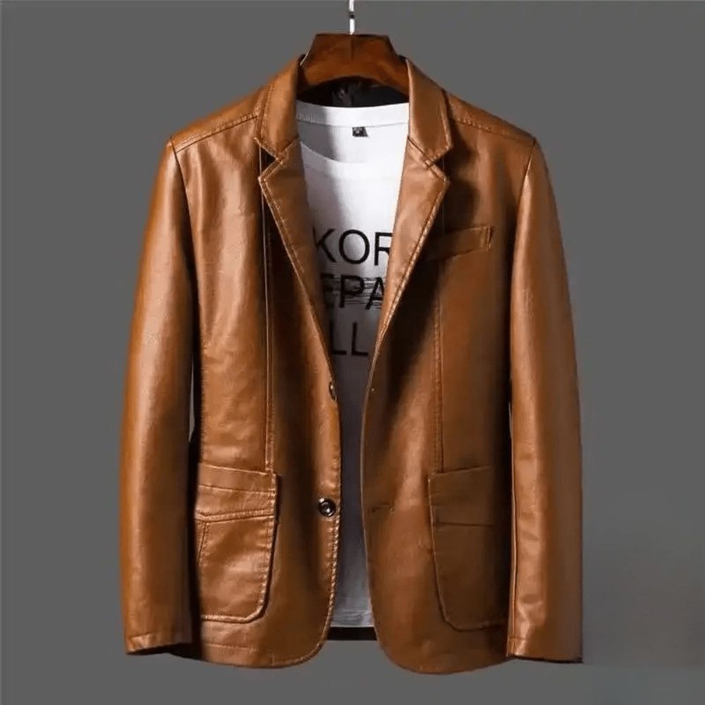 Premium-Lederjacke Jacke Eldenmark Kaki S 