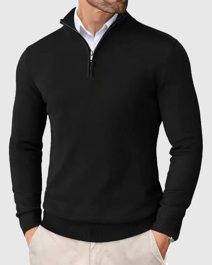 Pullover mit Zip-Kragen Pullover Eldenmark Noir S 