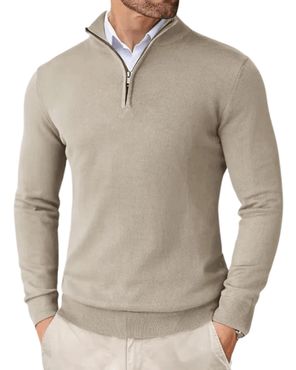 Pullover mit Zip-Kragen