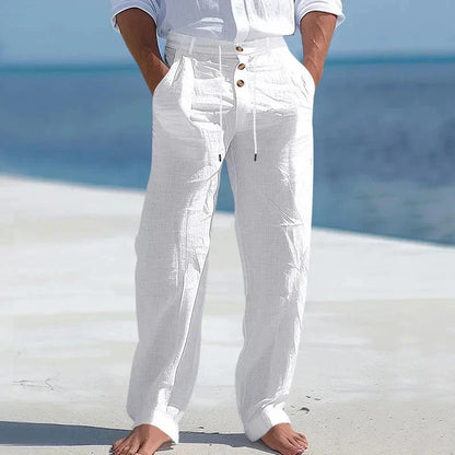 Sommerhose aus Leinen Hose Eldenmark Blanc S 