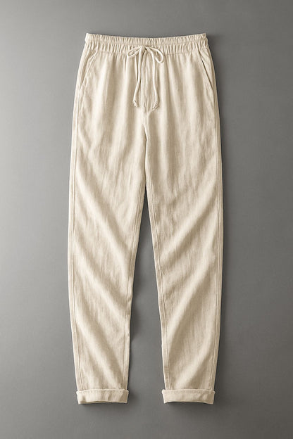 Stilvolle Leinenhose Hose Eldenmark Beige S 