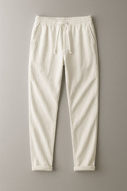 Stilvolle Leinenhose Hose Eldenmark Blanc S 