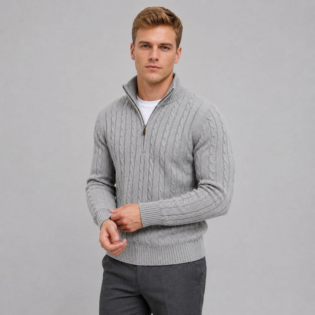 TAEBAEK Strickpullover mit Reißverschluss Strickpullover Eldenmark 