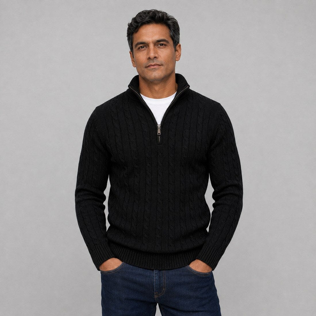 TAEBAEK Strickpullover mit Reißverschluss Strickpullover Eldenmark 
