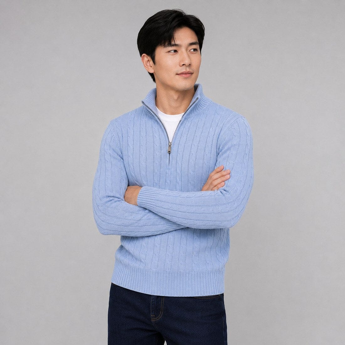 TAEBAEK Strickpullover mit Reißverschluss Strickpullover Eldenmark 