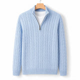 TAEBAEK Strickpullover mit Reißverschluss Strickpullover Eldenmark Hellblau S 