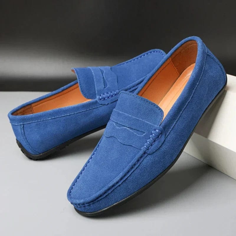 Weiche Wildleder-Mokassins Schuhe Eldenmark Aqua Bleu 38 