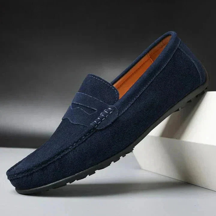 Weiche Wildleder-Mokassins Schuhe Eldenmark Marine 38 