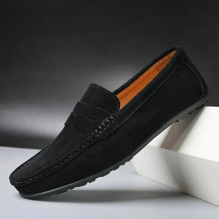 Weiche Wildleder-Mokassins Schuhe Eldenmark Noir 38 